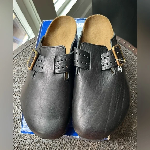 BIRKENSTOCK BOSTON BOLD GAP CLOGS IN BLACK 46 13 - Picture 9 of 12